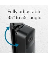 Wasserstein Horizontal Adjustable Angle Mount and Wall Plate for Blink Video Doorbell (Black) - 35° to 55° Adjustment