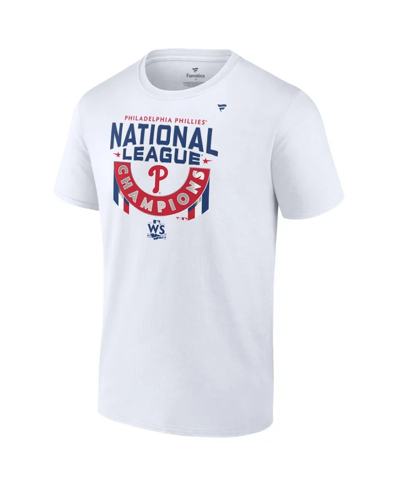 Men's Fanatics White Philadelphia Phillies 2022 National League Champions Locker Room Short Sleeve T-shirt