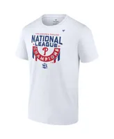 Men's Fanatics White Philadelphia Phillies 2022 National League Champions Locker Room Short Sleeve T-shirt