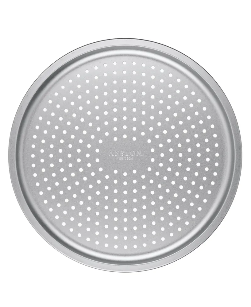 Anolon Pro-Bake Bakeware Aluminized Steel Perforated Pizza Pan, 14 -  Silver