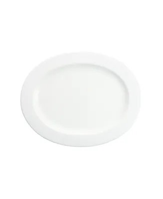 Fortessa Amanda White Embossed Oval Platter 14"