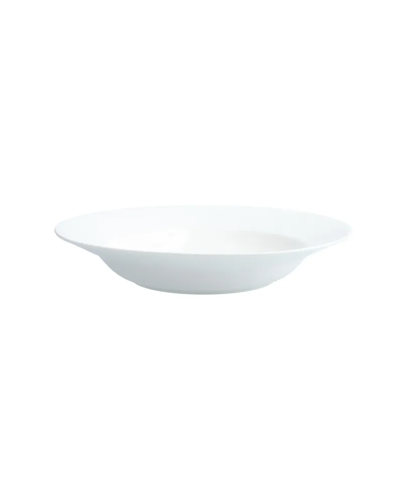 Fortessa Amanda White Embossed Pasta Bowls, Set of 4