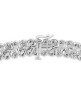 Diamond S Link Bracelet (1 ct. t.w.) in Sterling Silver