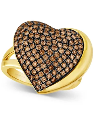 Le Vian Godiva x Le Vian Chocolate Diamond Heart Ring (1-1/5 ct. t.w.) in 14k Gold