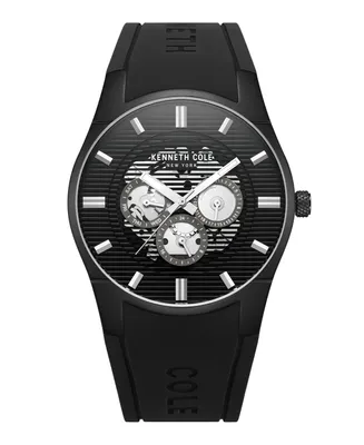 Kenneth Cole New York Men's Multi-Function Silicone Strap Watch 42mm