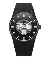 Kenneth Cole New York Men's Multi-Function Black Silicone Strap Watch 42mm