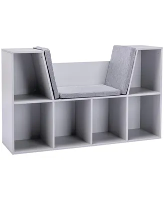Homcom Kids Cube Organizer with Lounge Chair and Large Cube Shelving