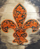 Designocracy Cross Fleur De Lis 8" x 6"