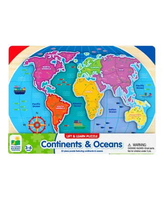 The Learning Journey- Lift Learn Continents Oceans 22 Pieces Puzzle Set