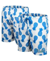 Men's Colosseum White, Blue Ucla Bruins Pineapple Swim Shorts