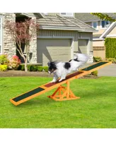 PawHut Pet Seesaw Wood Dog Supply Sport Training Equipment Run Game