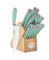 Hampton Forge 17 Piece Epicure Pistachio Block Cutlery Set