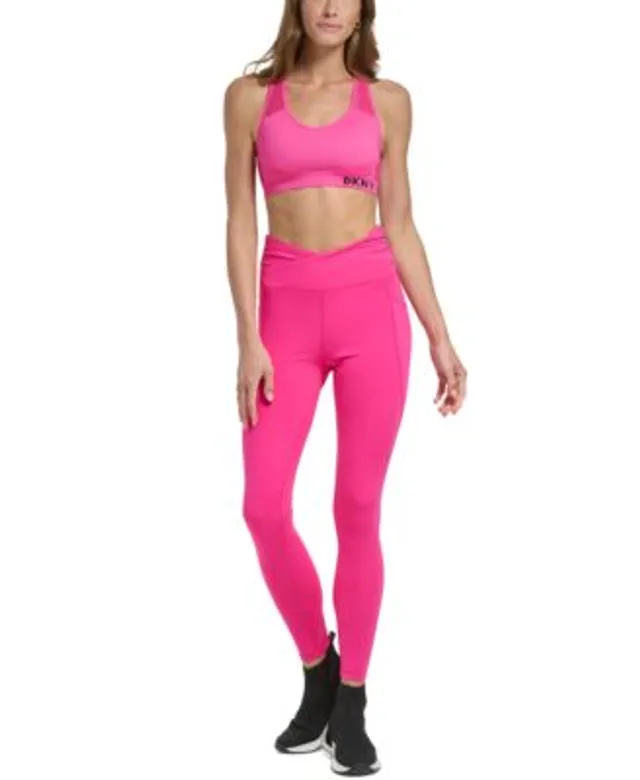 Dkny Sport Womens Balance Compression Racerback Crop Bra Top High