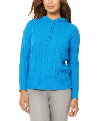 Jones New York Women's Ribbed Hoodie Sweater