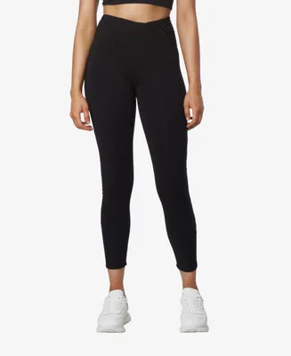 Andrew Marc Sport Women's High Rise 7/8 Leggings with Ruching Pants