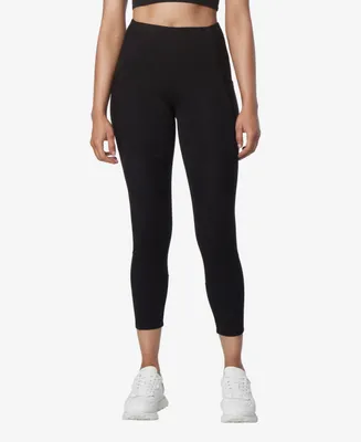 Andrew Marc Sport High Rise 7/8 Leggings with Mixed Rib Pants