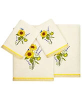 Linum Home Turkish Cotton Girasol Embellished -Pc. Bath Towel Set