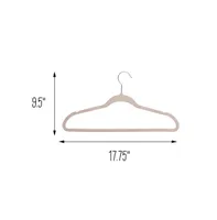 Honey Can Do Slim-Profile Non-Slip Velvet Hangers Set, 35 Pieces