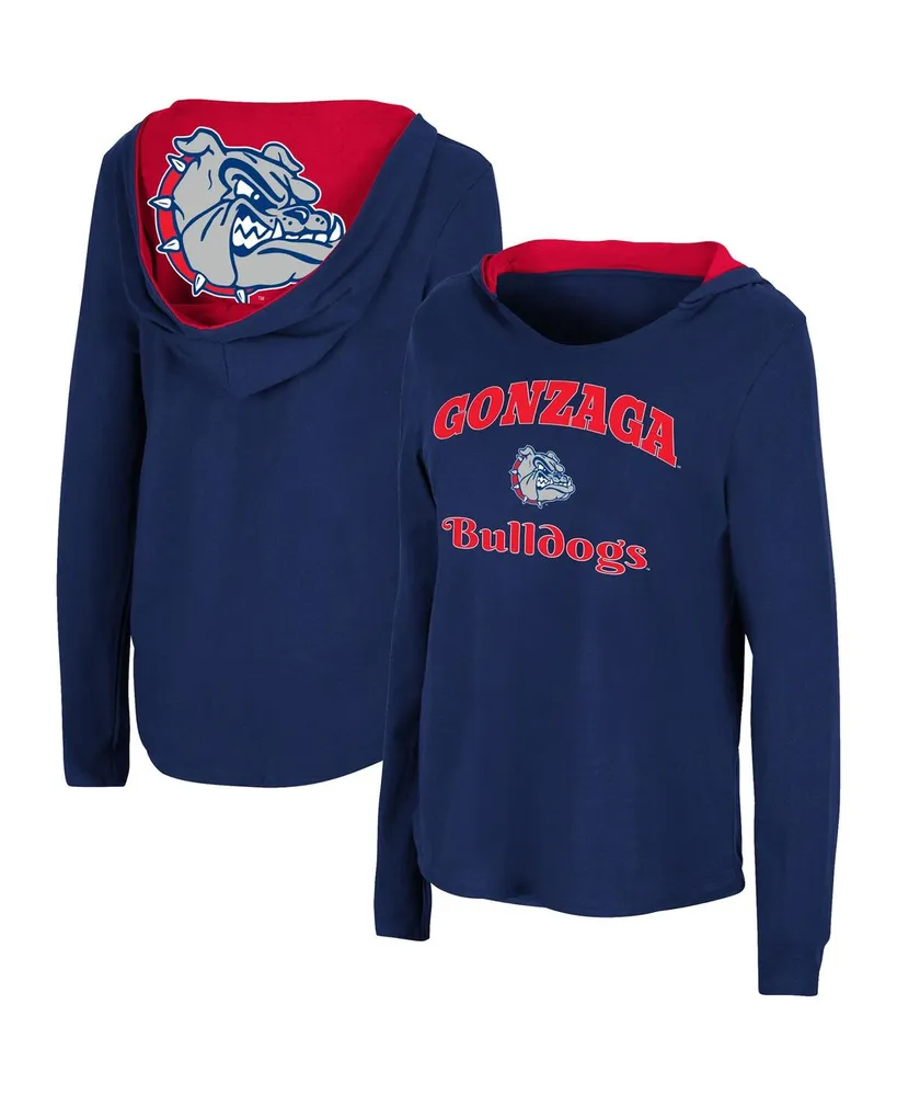 Women's Colosseum Navy Gonzaga Bulldogs Catalina Hoodie Long Sleeve T-shirt