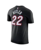 Men's Nike Jimmy Butler Black Miami Heat Icon 2022/23 Name and Number T-shirt