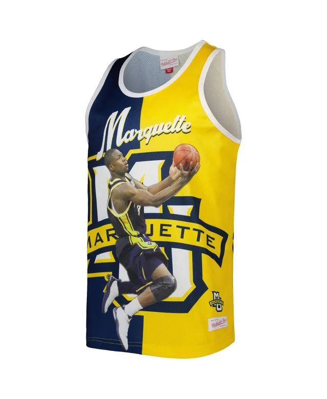 Men's Mitchell & Ness Eddie George Black/Scarlet Ohio State Buckeyes  Sublimated Player Big & Tall Tank Top