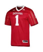 Men's adidas #1 Crimson Indiana Hoosiers Team Premier Football Jersey