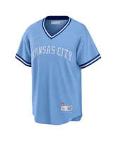 Men's Nike George Brett Light Blue Kansas City Royals Road Cooperstown Collection Player Jersey