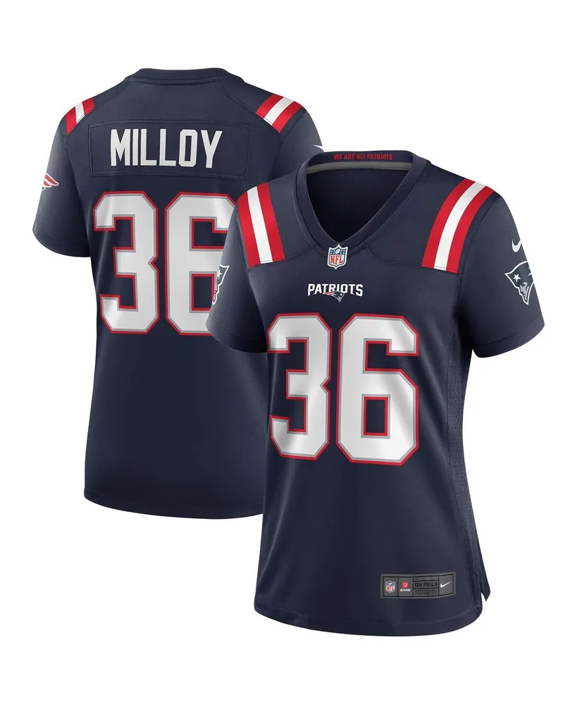 Women's Nike Lawyer Milloy Navy New England Patriots Game Retired Player Jersey