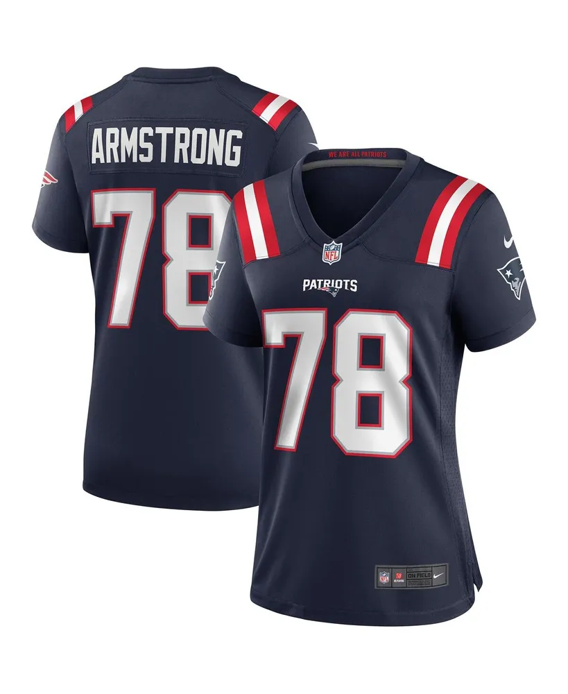 Women's Nike Bruce Armstrong Navy New England Patriots Game Retired Player Jersey