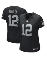 Women's Nike Ken Stabler Black Las Vegas Raiders Game Retired Player Jersey