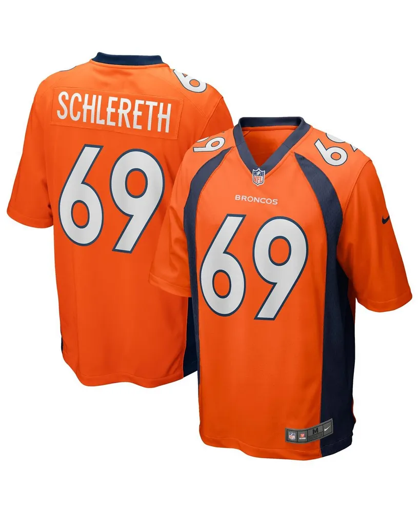 Men's Nike Mark Schlereth Orange Denver Broncos Game Retired Player Jersey