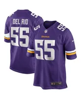 Men's Nike Jack Del Rio Purple Minnesota Vikings Game Retired Player Jersey