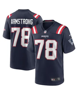 Men's Nike Bruce Armstrong Navy New England Patriots Game Retired Player Jersey