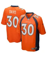 Men's Nike Terrell Davis Orange Denver Broncos Game Retired Player Jersey