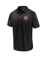 Men's Fanatics Black New Jersey Devils Authentic Pro Rinkside Polo Shirt