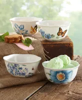Lenox Set of 4 Butterfly Meadow Blue Assorted Bowls