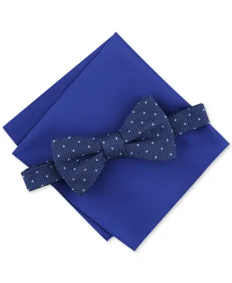 Alfani Men's Marshall Dot Bow Tie & Pocket Square Set, Created for Macy's