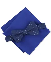 Alfani Men's Marshall Dot Bow Tie & Pocket Square Set, Created for Macy's