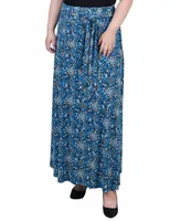 Ny Collection Plus Maxi with Sash Waist Tie Skirt