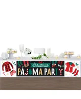 Christmas Pajamas - Holiday Plaid Pj Party Decorations Party Banner