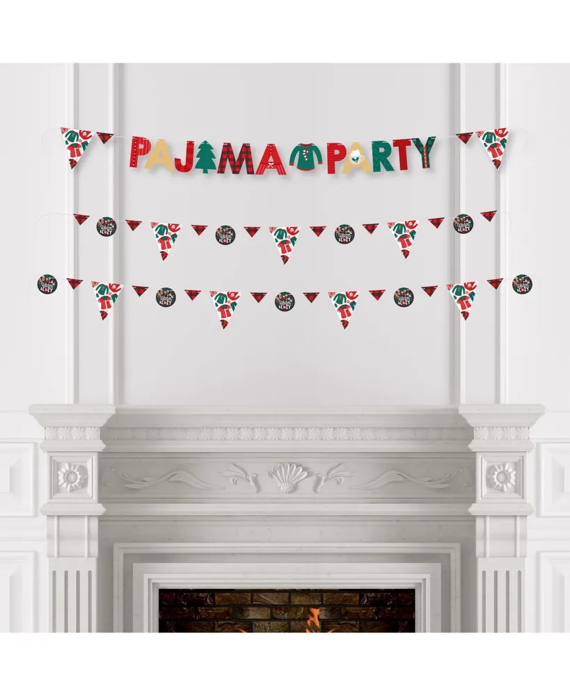 Christmas Pajamas - Holiday Party Letter Banner Decoration