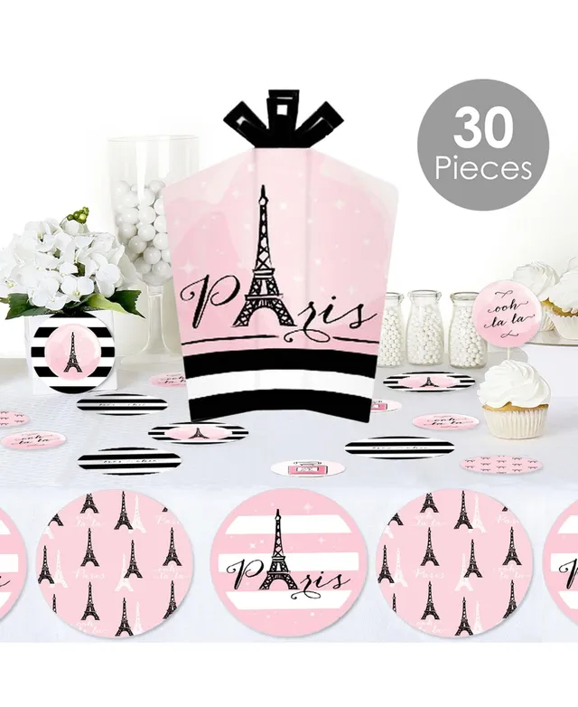 Big Dot of Happiness Paris, Ooh La La - Paris Themed Baby Shower or  Birthday Party Decorations - Beverage Bar Kit - 34 Pieces 