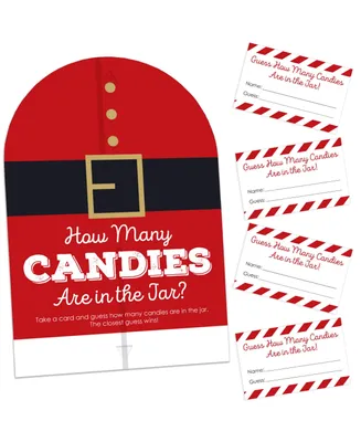 Jolly Santa Claus Christmas Party 1 Stand and 40 Cards - Candy Guessing Game