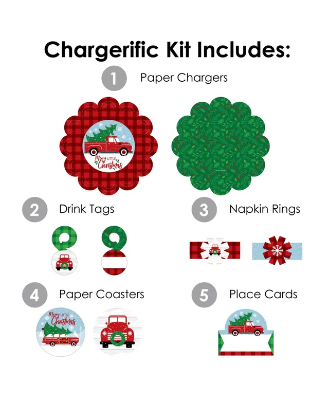Big Dot of Happiness Happy Kwanzaa Heritage Holiday Party Paper Charger and Table Decorations - Chargerific Kit - Place Setting for 8
