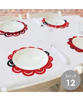 Big Dot of Happiness Jolly Santa Claus - Christmas Party Round Table Decor Paper Chargers 12 Ct