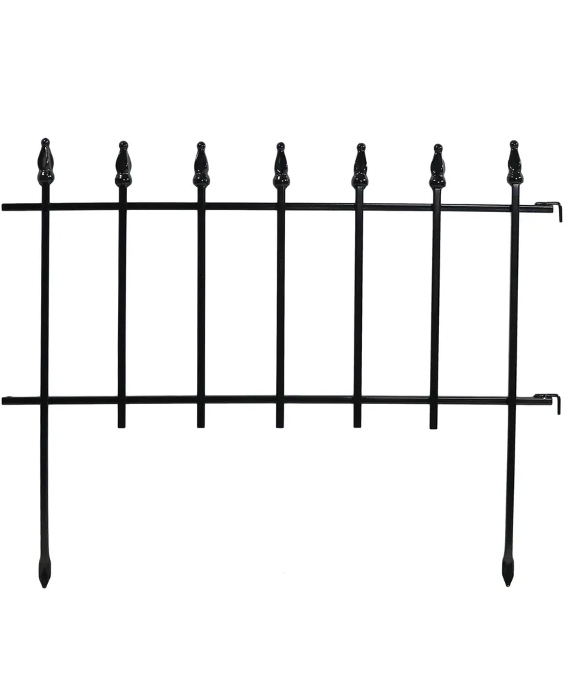 Sunnydaze Decor 5-Piece Roman Walkway Iron Panels Border Fencing - 9 ft