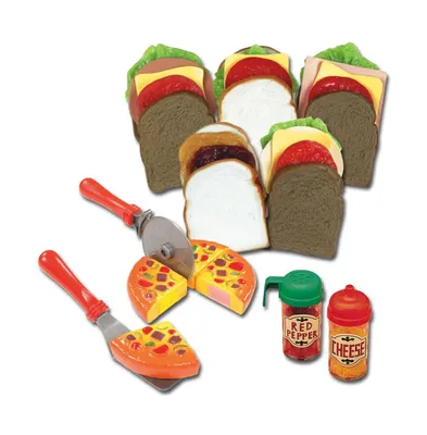 Kaplan Early Learning Pretend Play Pizza & Make Your Own Sandwich Shop