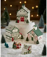 Christmas Tree Lighted School House Figurine