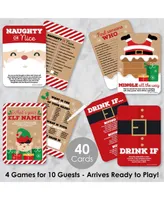 Big Dot of Happiness Jolly Santa Claus - 4 Christmas Party Games - 10 Cards Each - Gamerific Bundle