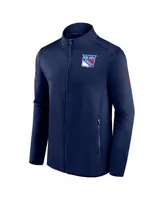 Men's Fanatics Navy New York Rangers Authentic Pro Rink Fleece Full-zip Jacket